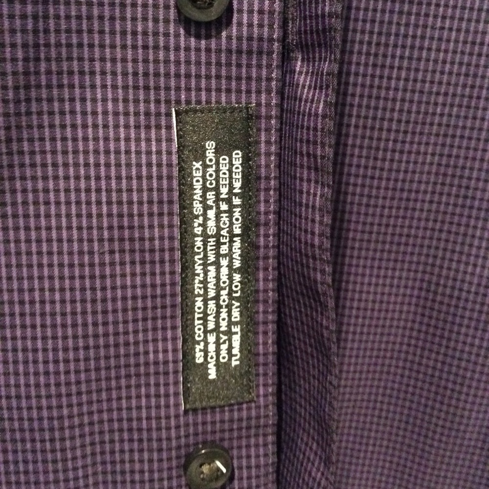 Murano Performance Plum Button Down Shirt 16.5/33 - image 4